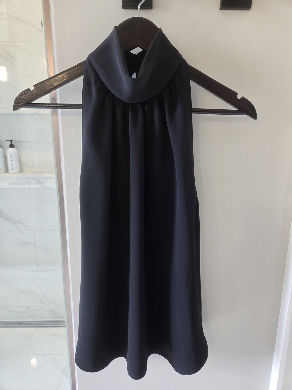 Babaton Vitae Black Halter Swing Mini Dress